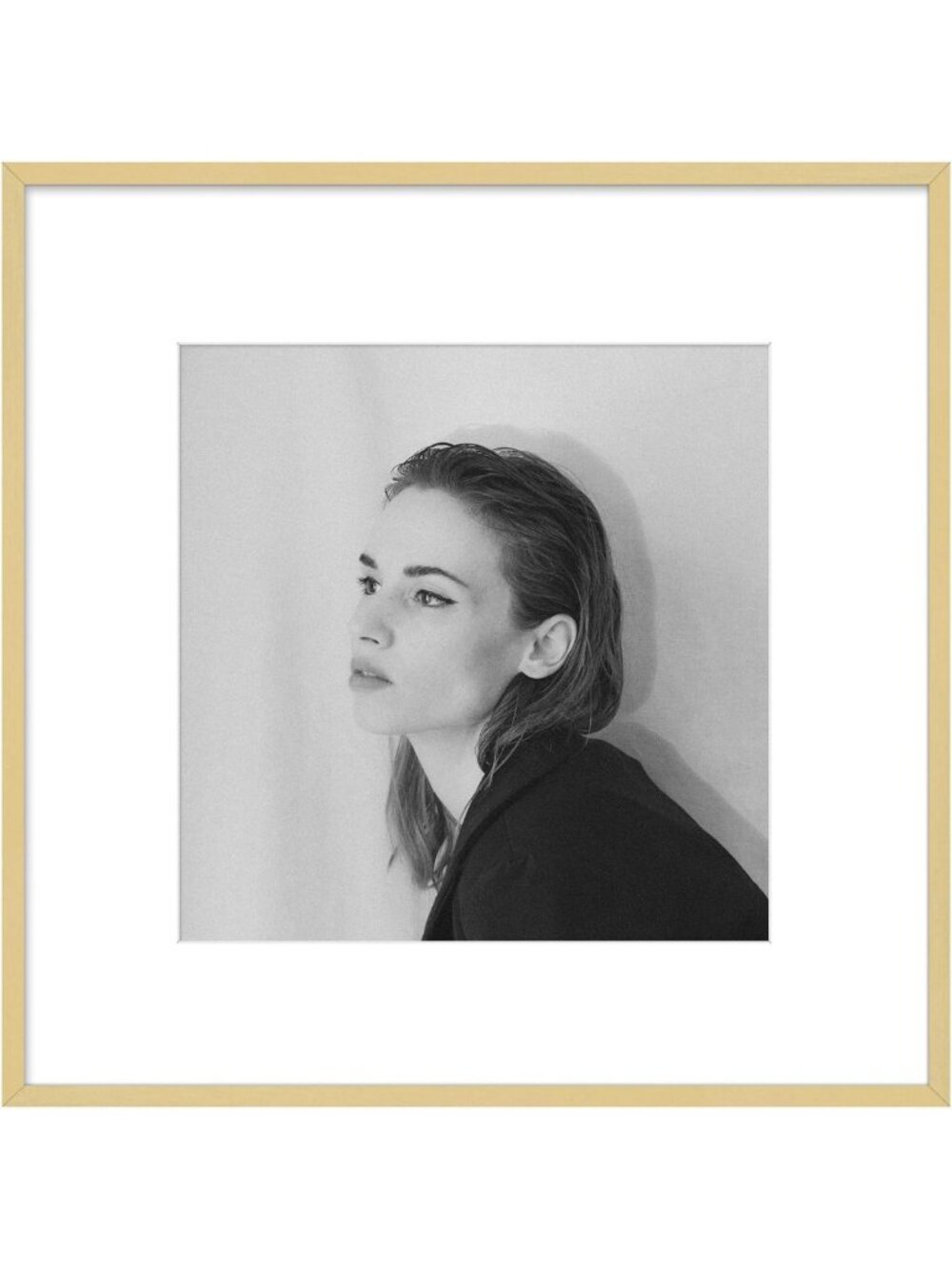 Stylish 12x12 Gold Aluminum Frame with White Mat & Real Glass - Perfect for Art